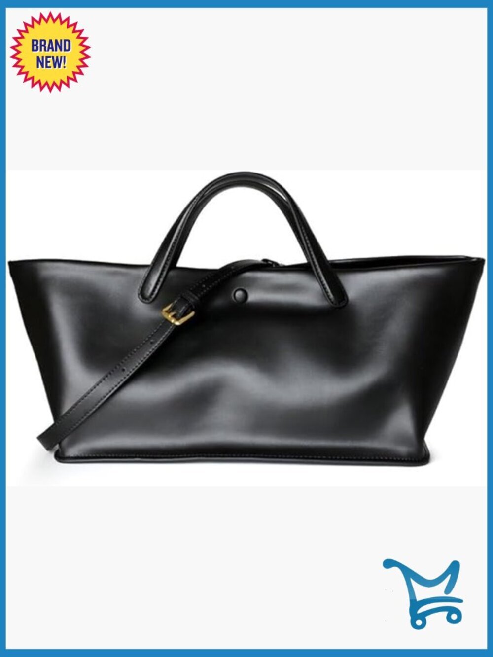 Oversized Canvas Tote Bag with Leather Strap, Large Capacity Commuter Handbag